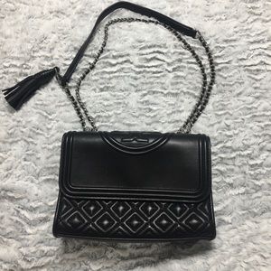 Fleming small convertible shoulder bag- Black